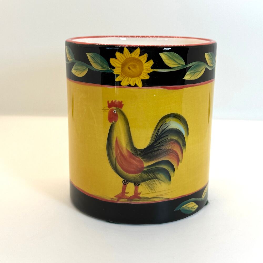 Rooster Sunflower Ceramic‎ Candle Holder Farmhouse Cottagecore Country Decor Y2K